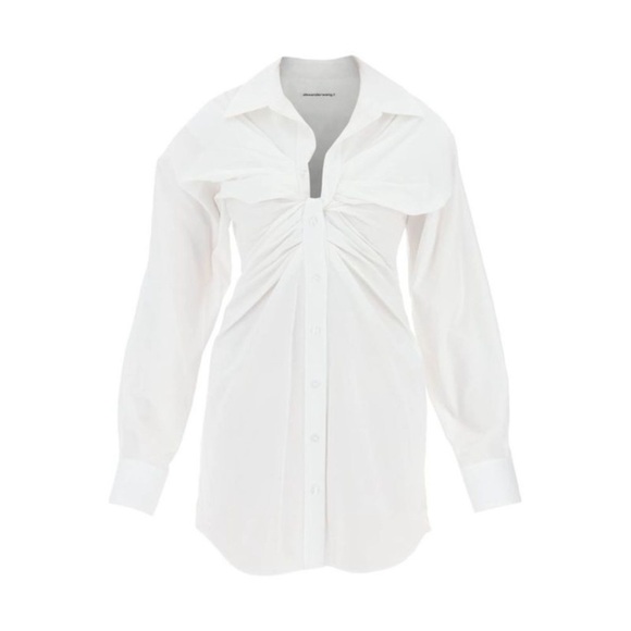 NWT Alexander wang poplin dress with knot placket - Picture 8 of 13